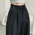 Two-Tuck Wide Slacks