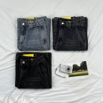 Женские широкие джинсы с аккуратной вертикальной прострочкой