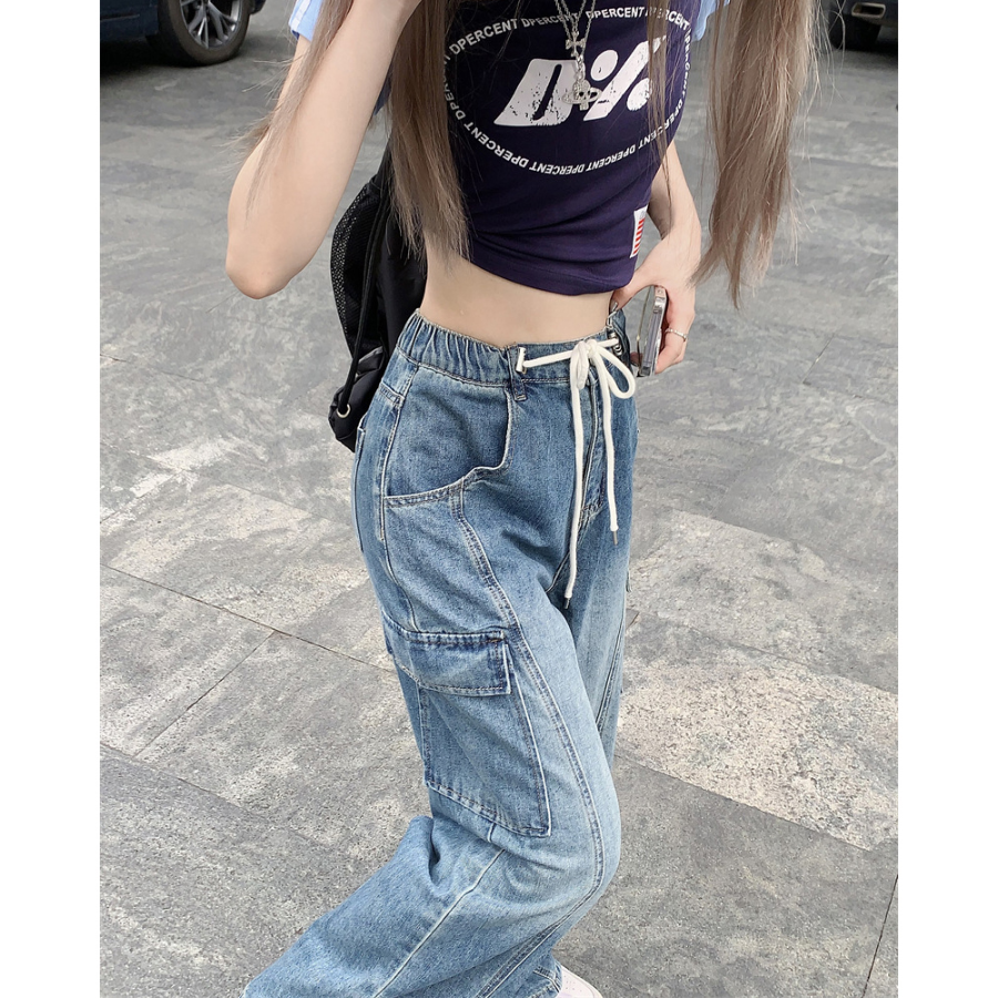 Женские карго-джинсы Purin с накладными карманами