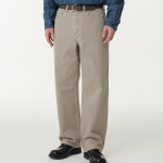 Garment Dyed Wide Denim Pants (Beige)