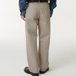 Garment Dyed Wide Denim Pants (Beige)