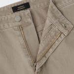 Garment Dyed Wide Denim Pants (Beige)