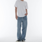 Loose Straight Denim Pants (Light Indigo)