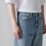 Loose Straight Denim Pants (Light Indigo)