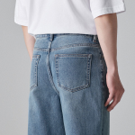 Loose Straight Denim Pants (Light Indigo)