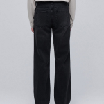 Slash Straight Denim Pants [Washed Black]