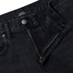 Slash Straight Denim Pants [Washed Black]