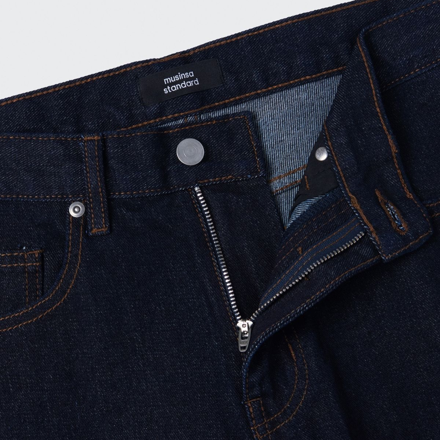 Regular Fit Denim Pants [Deep Indigo]