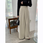 Diagonal Wrap Wide Slacks Pants