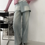 Женские джинсы Trove с эффектом юбки-обёртки (wrap skirt)