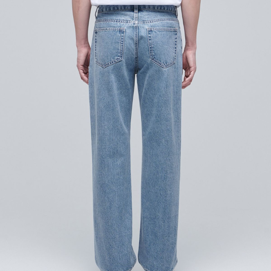 Recycled Straight Denim Pants [Light Indigo]
