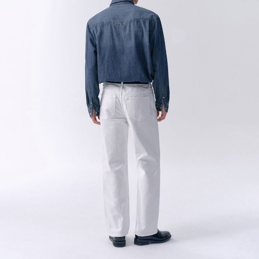 Straight Denim Pants [White]