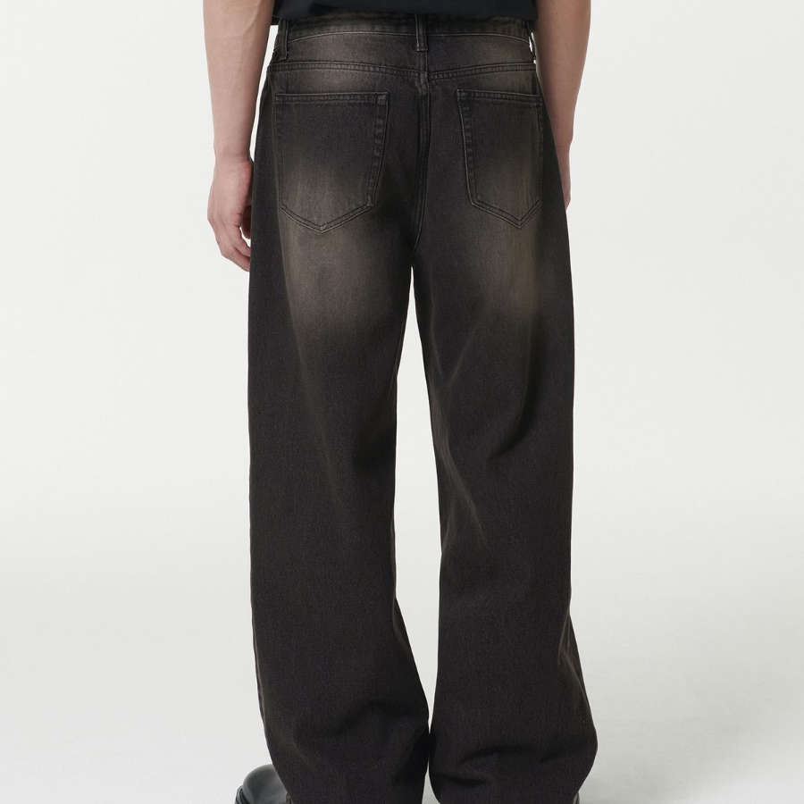 Big Brush Extra Wide Denim Pants [Rusty Black]