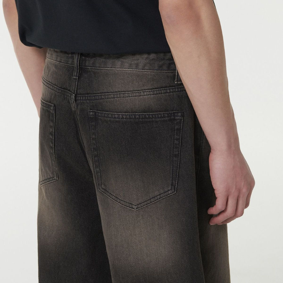 Big Brush Extra Wide Denim Pants [Rusty Black]