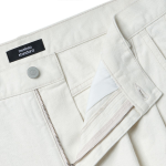 Two-Tuck Wide Denim Pants [Cream]