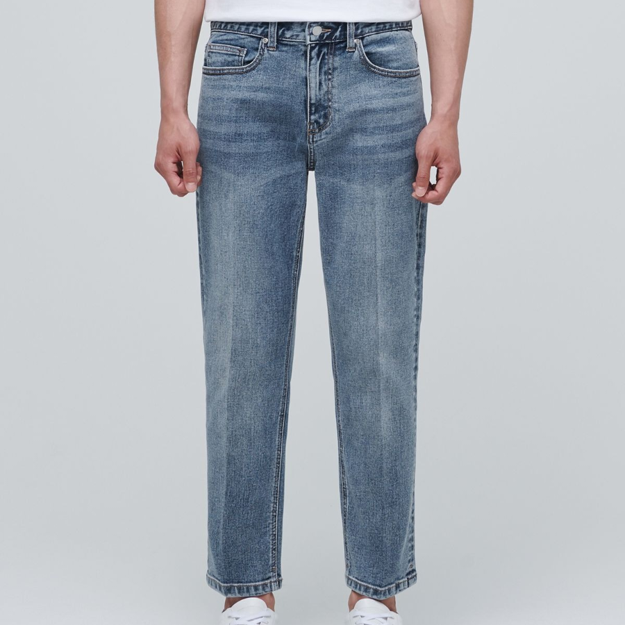 Tapered Crop Denim Pants [Light Indigo]