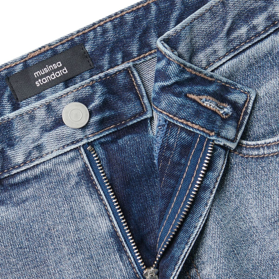 Tapered Crop Denim Pants [Light Indigo]