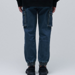 Denim Cargo Jogger Pants [Medium Indigo]