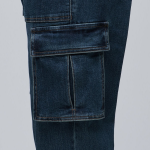 Denim Cargo Jogger Pants [Medium Indigo]