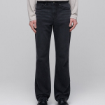 Semi Bootcut Denim Pants [Washed Black]