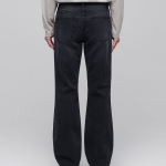 Semi Bootcut Denim Pants [Washed Black]