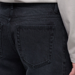 Semi Bootcut Denim Pants [Washed Black]