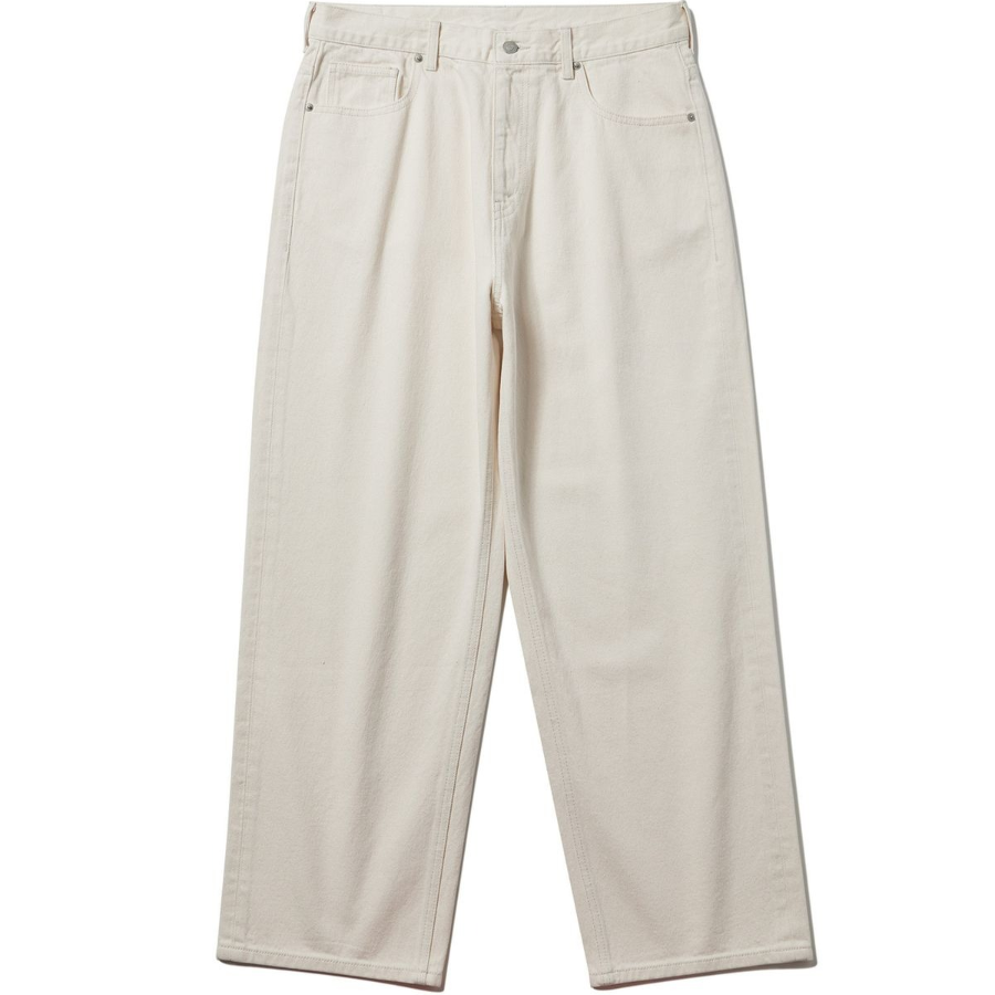 Loose Fit Denim Pants [Cream]