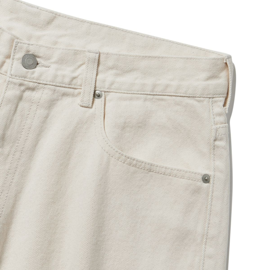 Loose Fit Denim Pants [Cream]