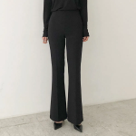 GAEUL High-Waist Side-Zip Slim Long Bootcut Slacks