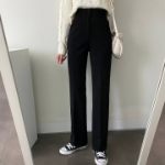 Two-Button Slim Waist High-Waist Slacks