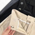 Back-Banding Chalang Pintuck Wide Slacks