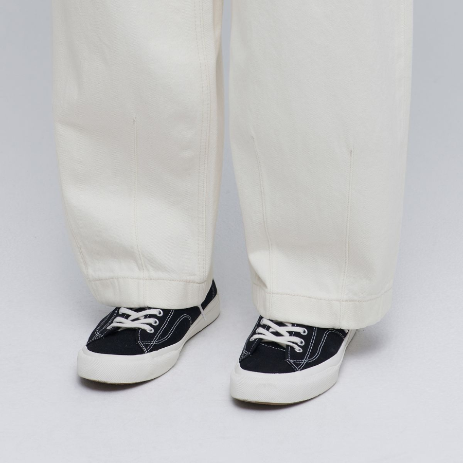 Denim Wide Balloon Pants [Cream]