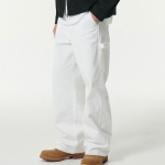 Denim Wide Carpenter Pants [White]