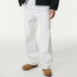 Denim Wide Carpenter Pants [White]