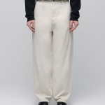 Twist Semi-Balloon Denim Pants [Cream]