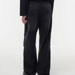 Denim Parachute Pants [Washed Black]