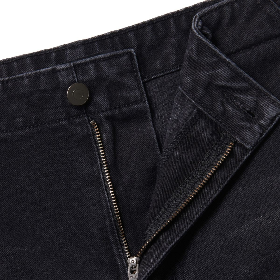 Denim Parachute Pants [Washed Black]
