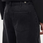 Denim Parachute Pants [Washed Black]