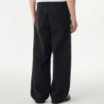 Big Wide Denim Pants [Washed Black]