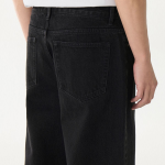 Big Wide Denim Pants [Washed Black]