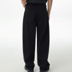Loose Baggie Denim Pants [Black]
