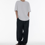 Linen-Like Semi-Balloon Denim Pants [Deep Indigo]