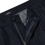Linen-Like Semi-Balloon Denim Pants [Deep Indigo]