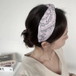 Повязка с узором — скрученная бандана и широкий ободок 2 в 1