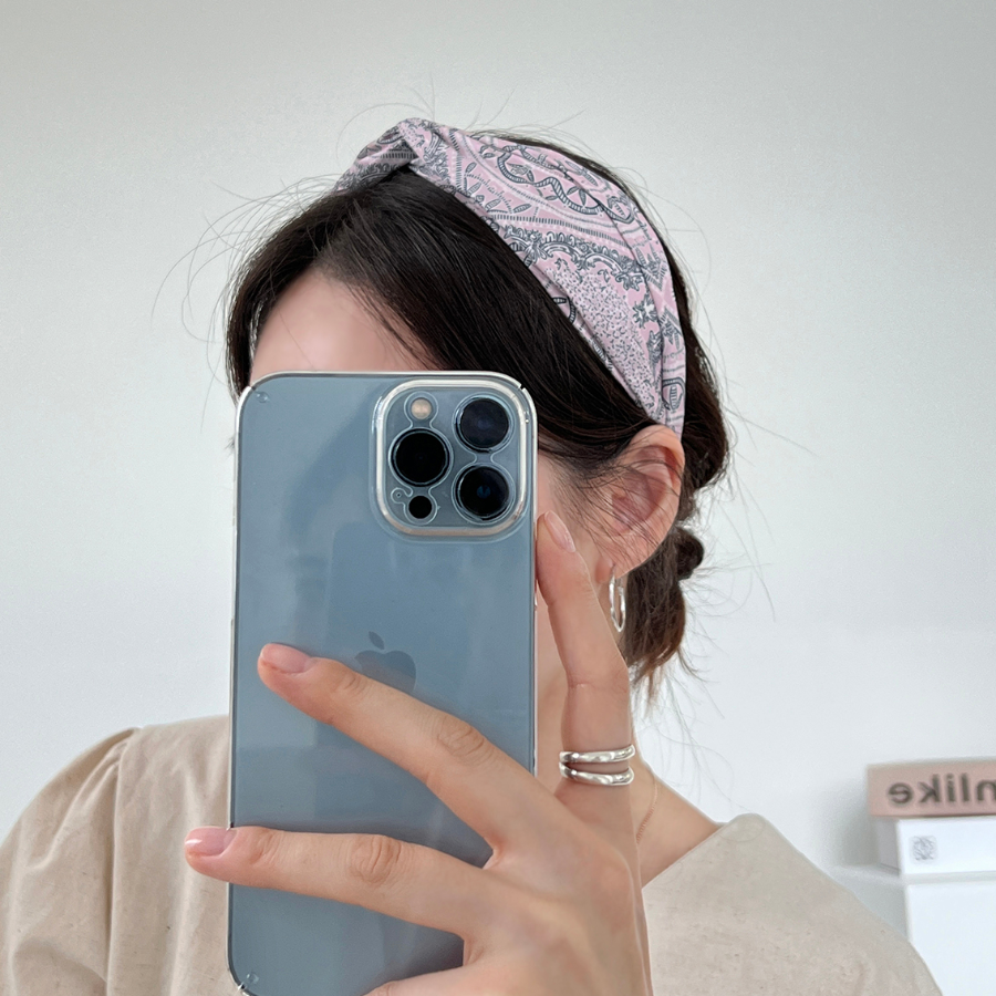 Повязка с узором — скрученная бандана и широкий ободок 2 в 1