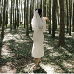 Свадебная лента-вуаль для невесты — белый аксессуар для брайдал-шоу и фотосессий