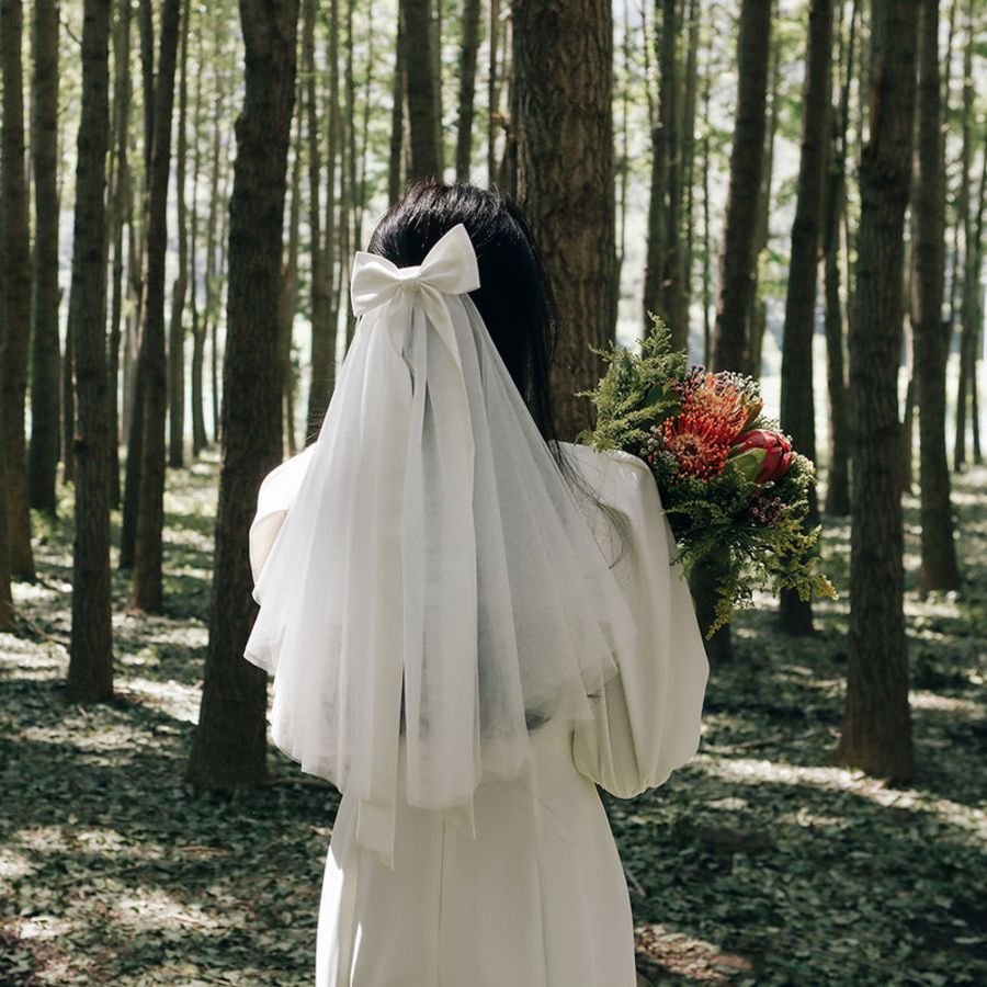 Свадебная лента-вуаль для невесты — белый аксессуар для брайдал-шоу и фотосессий