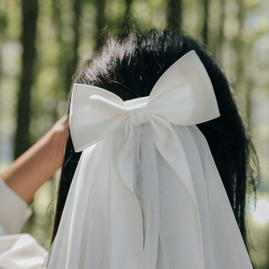 Свадебная лента-вуаль для невесты — белый аксессуар для брайдал-шоу и фотосессий