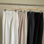 Bella Pintuck High-Waist Slacks