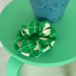 Клеверная хлопковая резинка-скранчи — натуральная мягкость и повседневный шарм